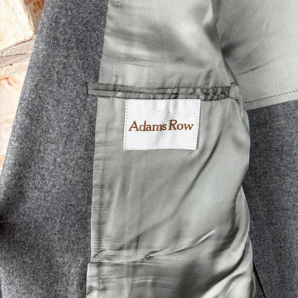 Adams Row 100% Wool Blazer 46R Gray Ivy League Classic‎ Menswear Old Money